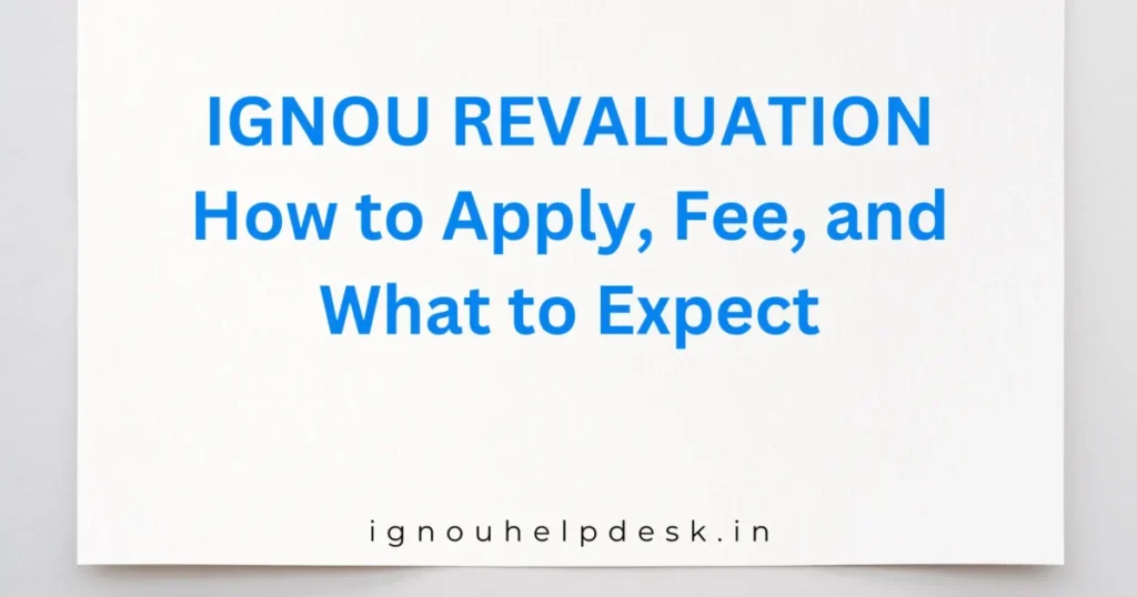 IGNOU revaluation guide article